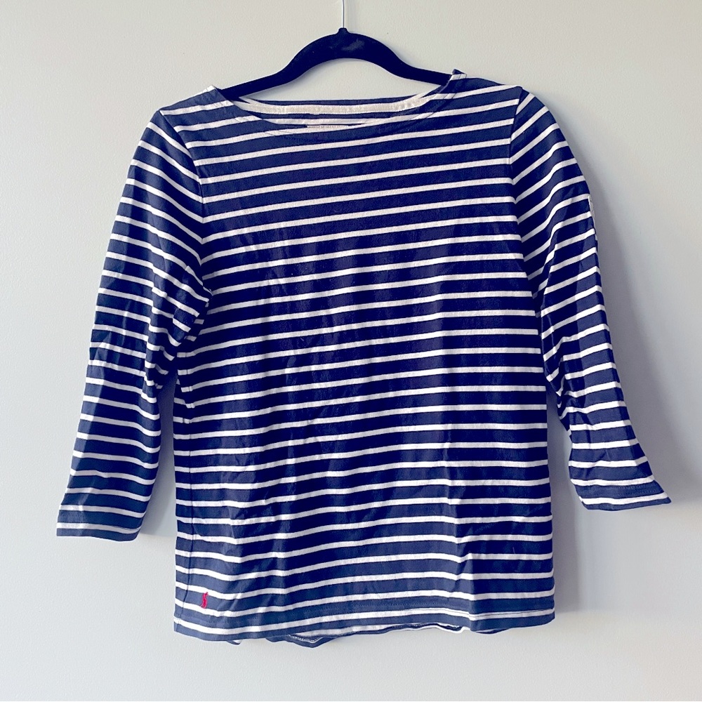 Joules navy/white auricle long sleeve T